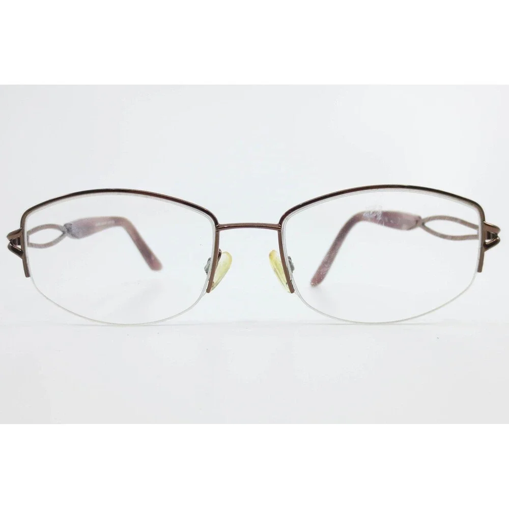 Sophia Loren M210 Zyloware Brown Semi Rimless Eyeglasses Frames 52-17-135